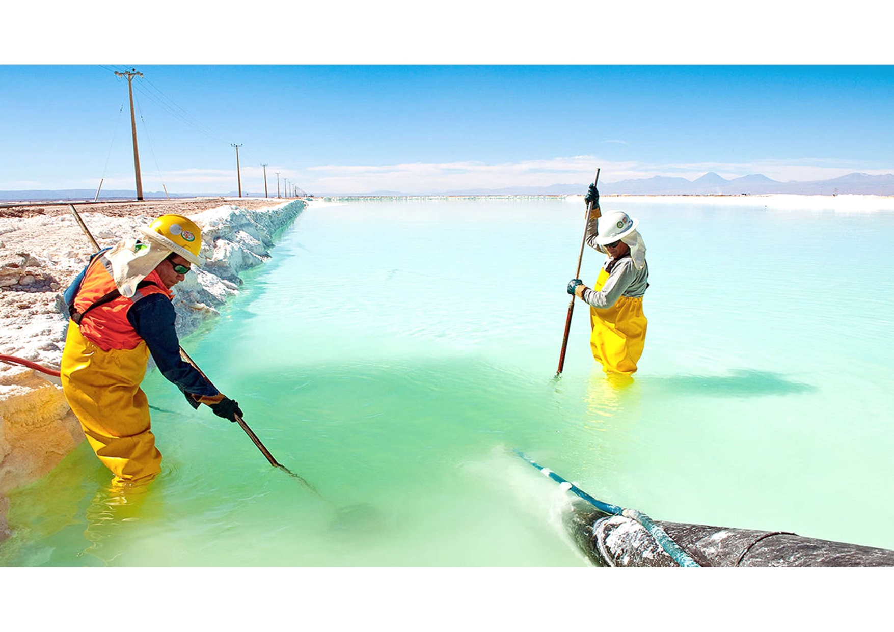 Lithium mining. 