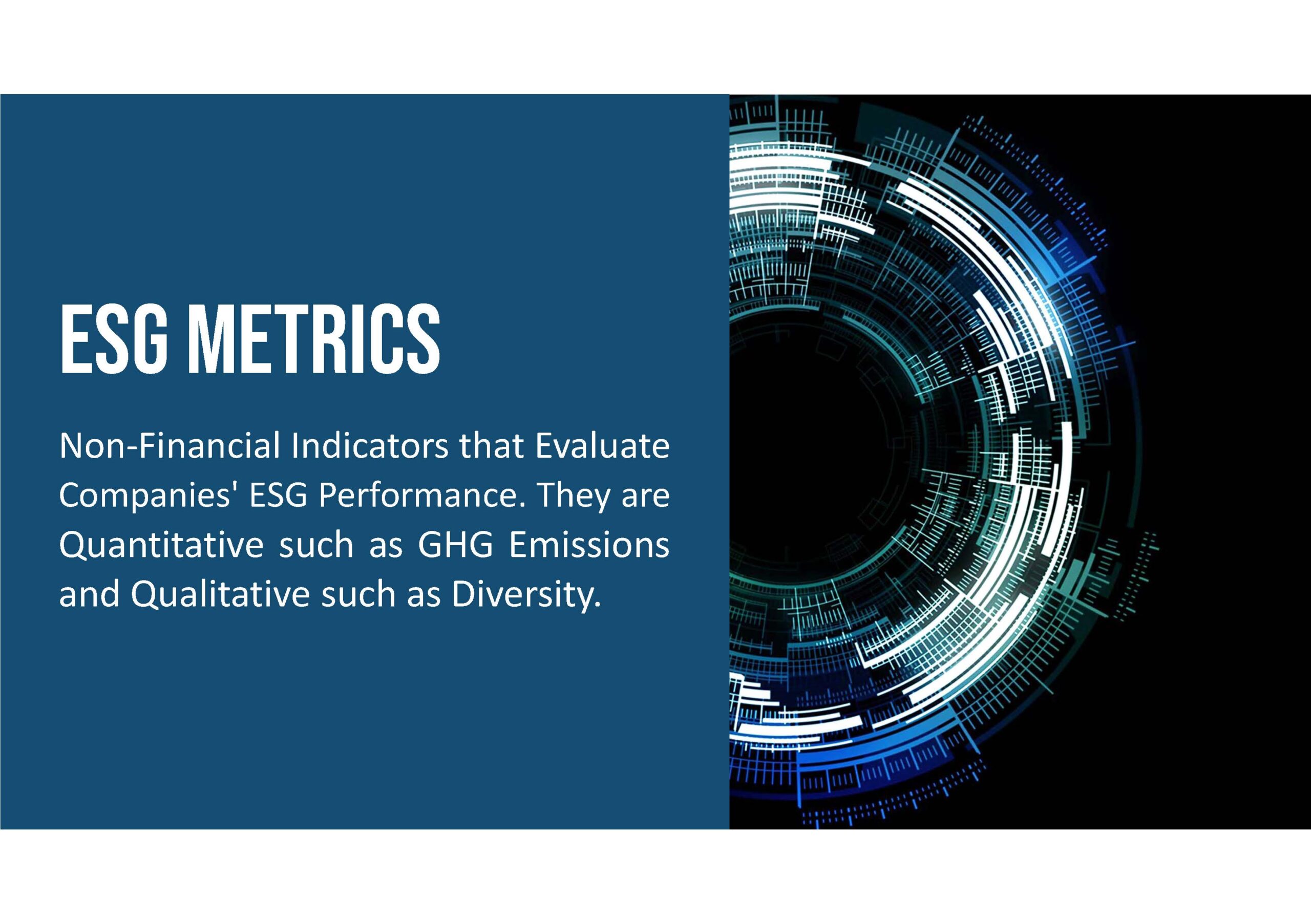 ESG metrics definition. 