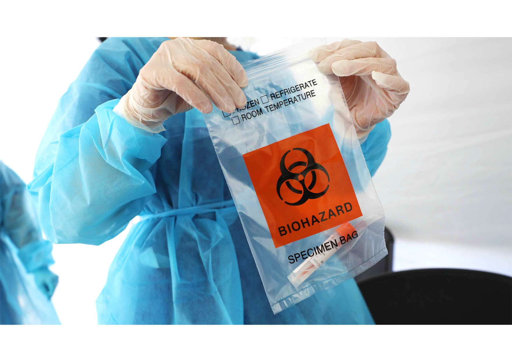 Biohazard medical waste. 