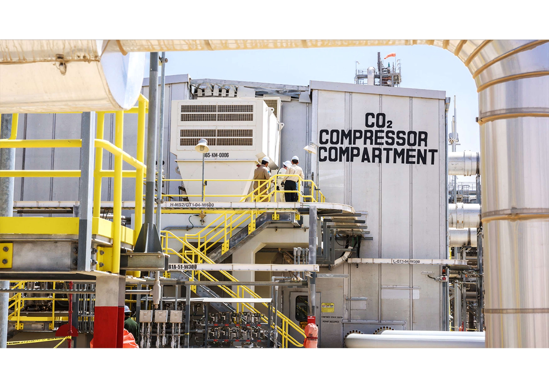 carbon dioxide compressor associated with carbon capture.