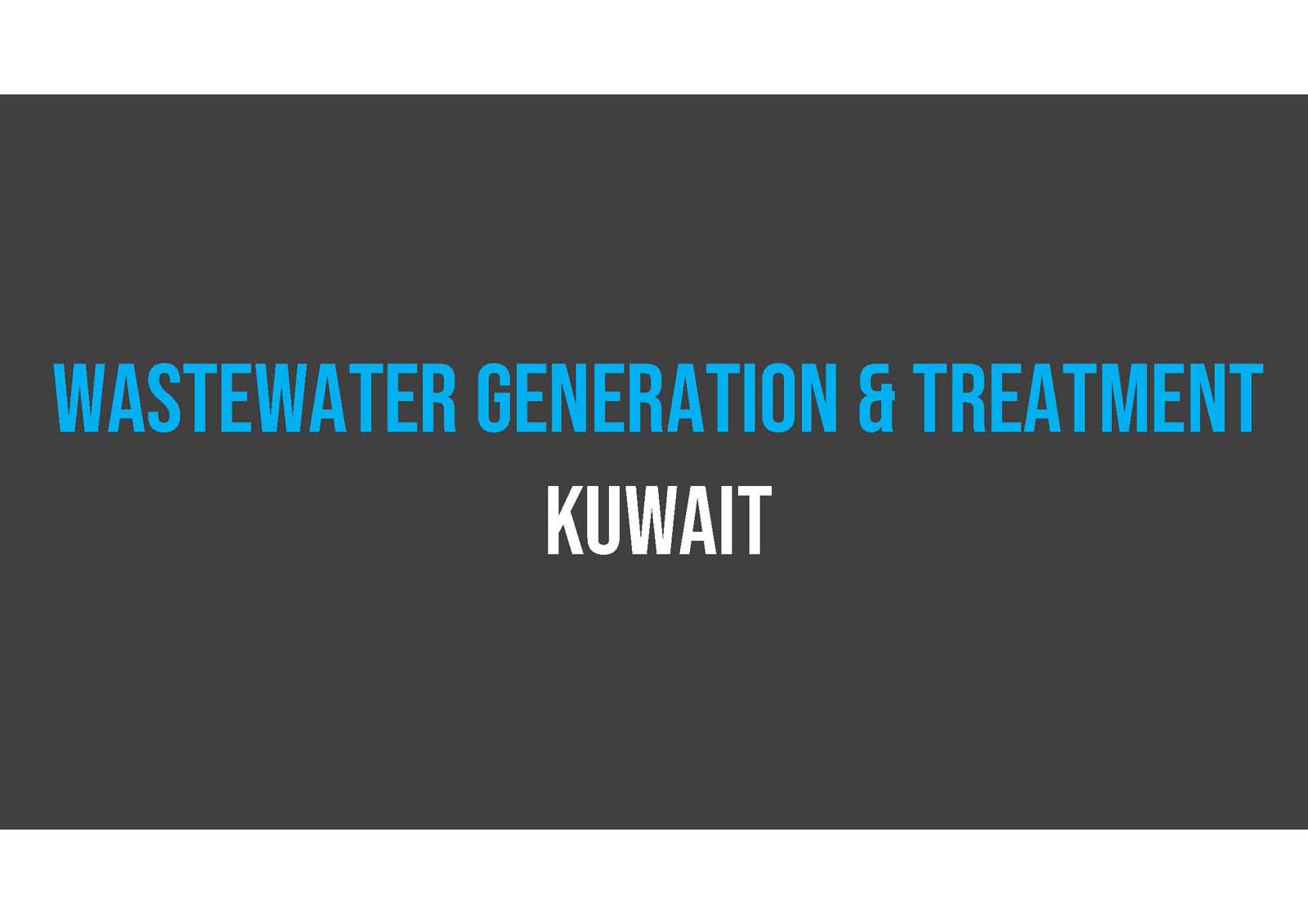 A dark gray background with the text "Solid Waste Generation Kuwait" in blue and white capital letters.
